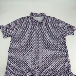 Maelreg 3XL Mens Performance Polo‎ Shirt Abstract Print Golf Casual